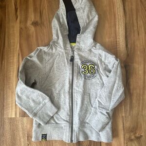 Carter's Gray Zip-Up Hoodie with Patch